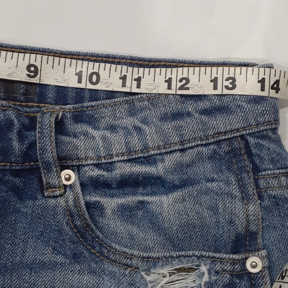 Blue Revival blue distressed jean shorts s… - Picture 8 of 14